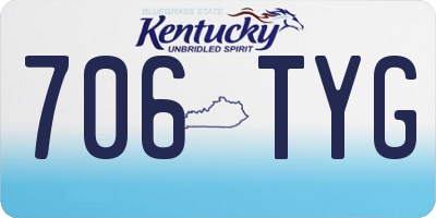 KY license plate 706TYG