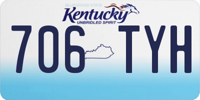 KY license plate 706TYH