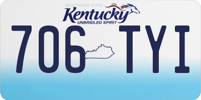 KY license plate 706TYI