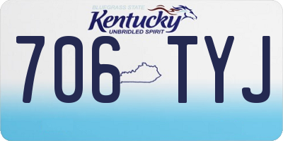 KY license plate 706TYJ