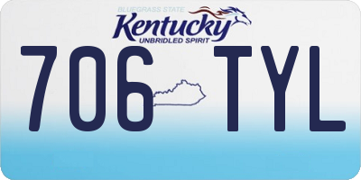 KY license plate 706TYL
