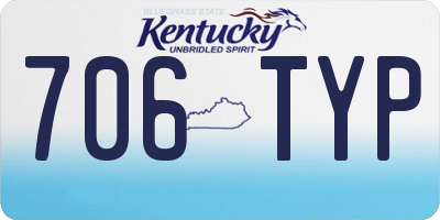 KY license plate 706TYP