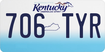 KY license plate 706TYR