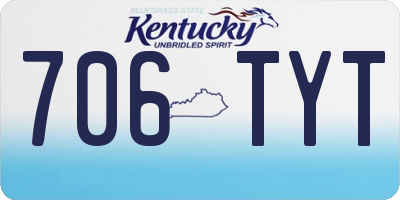 KY license plate 706TYT