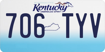 KY license plate 706TYV