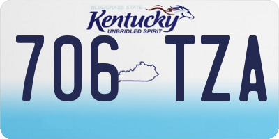 KY license plate 706TZA