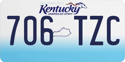 KY license plate 706TZC