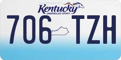 KY license plate 706TZH