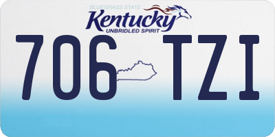 KY license plate 706TZI