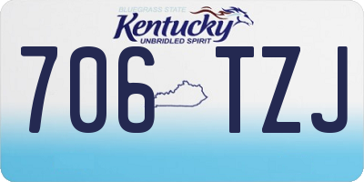 KY license plate 706TZJ