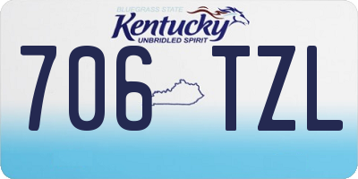 KY license plate 706TZL