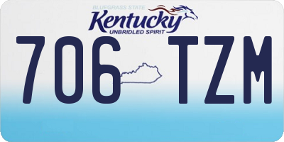 KY license plate 706TZM