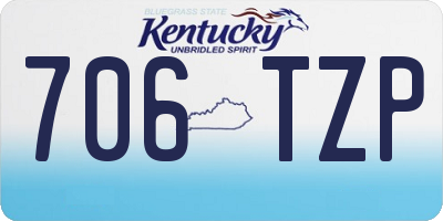 KY license plate 706TZP