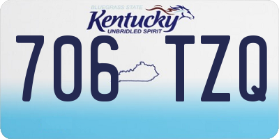 KY license plate 706TZQ