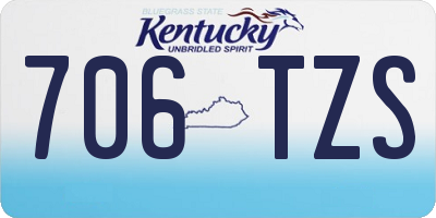 KY license plate 706TZS