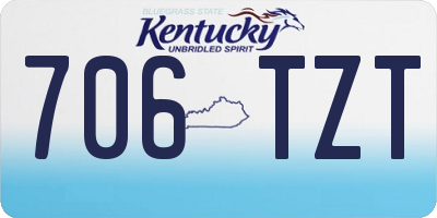 KY license plate 706TZT