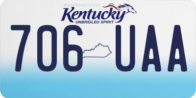 KY license plate 706UAA