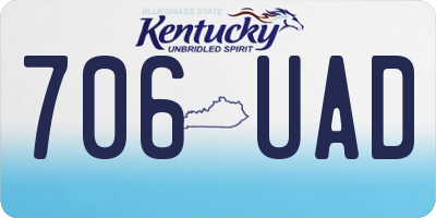 KY license plate 706UAD