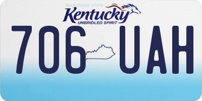 KY license plate 706UAH