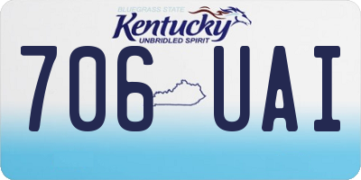KY license plate 706UAI