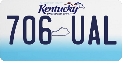 KY license plate 706UAL