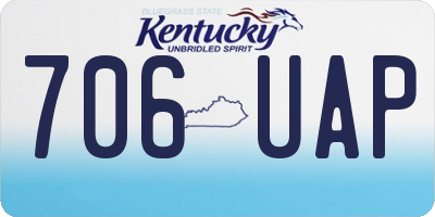 KY license plate 706UAP