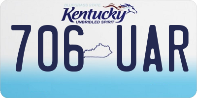 KY license plate 706UAR