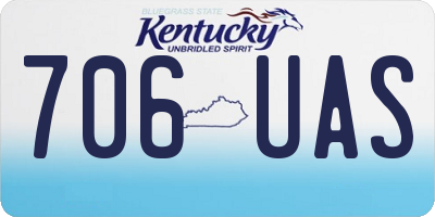 KY license plate 706UAS