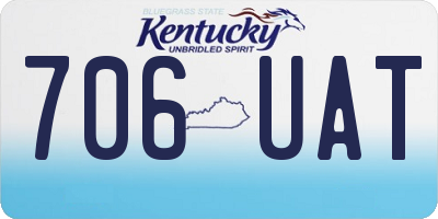 KY license plate 706UAT