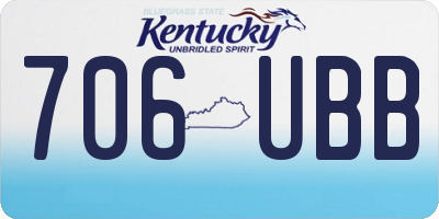 KY license plate 706UBB