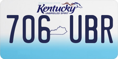 KY license plate 706UBR