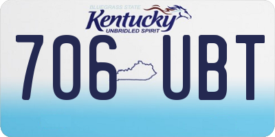 KY license plate 706UBT