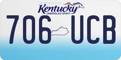 KY license plate 706UCB