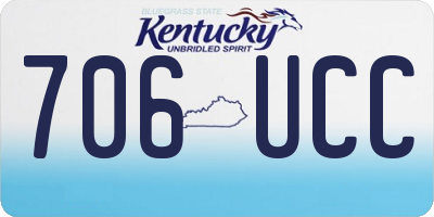 KY license plate 706UCC