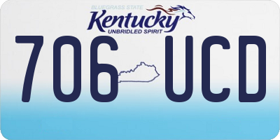 KY license plate 706UCD