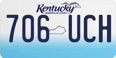 KY license plate 706UCH