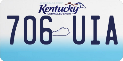 KY license plate 706UIA