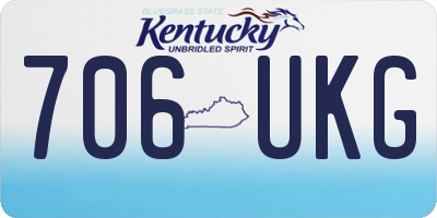 KY license plate 706UKG