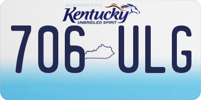 KY license plate 706ULG
