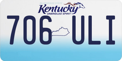 KY license plate 706ULI
