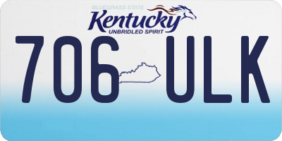 KY license plate 706ULK