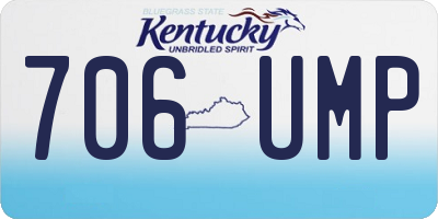 KY license plate 706UMP