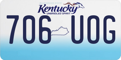KY license plate 706UOG