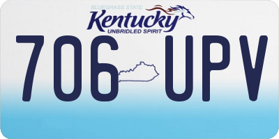 KY license plate 706UPV