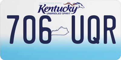 KY license plate 706UQR