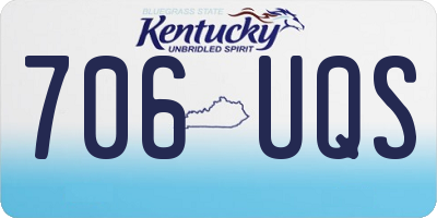 KY license plate 706UQS