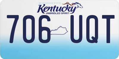 KY license plate 706UQT
