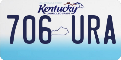 KY license plate 706URA
