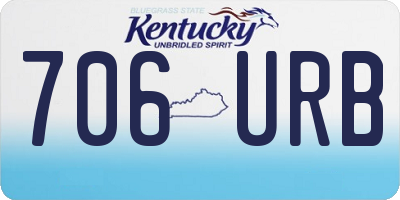 KY license plate 706URB