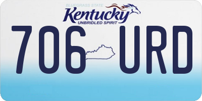 KY license plate 706URD